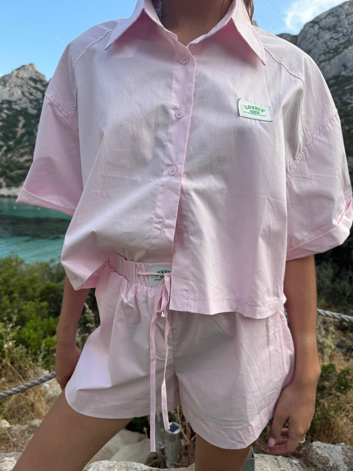 Ensemble rose short + chemise